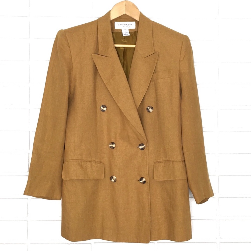Jones New York | VINTAGE Camel/Gold 100% Linen Blazer